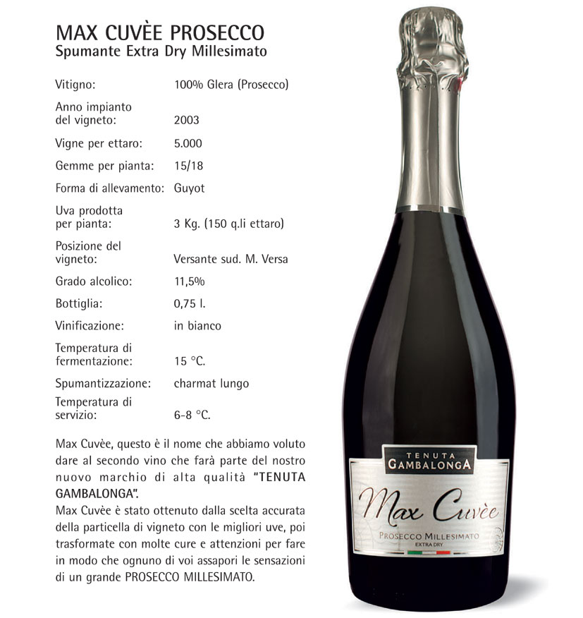 Max Cuvee Prosecco Extra Dry